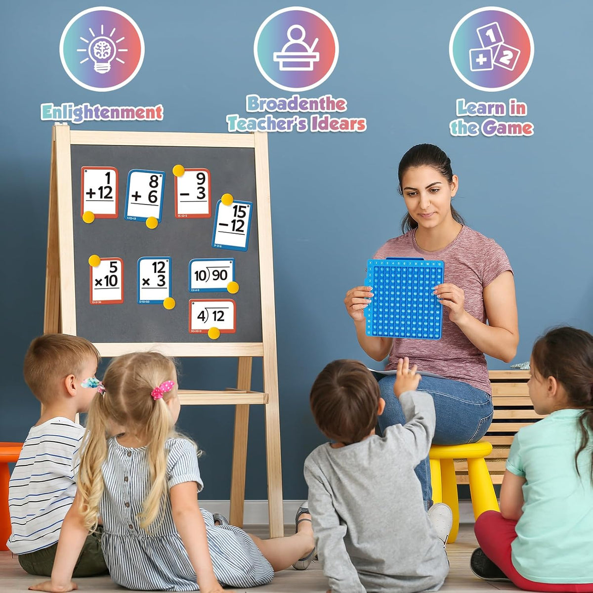 Math Mastery Flashcards and Board